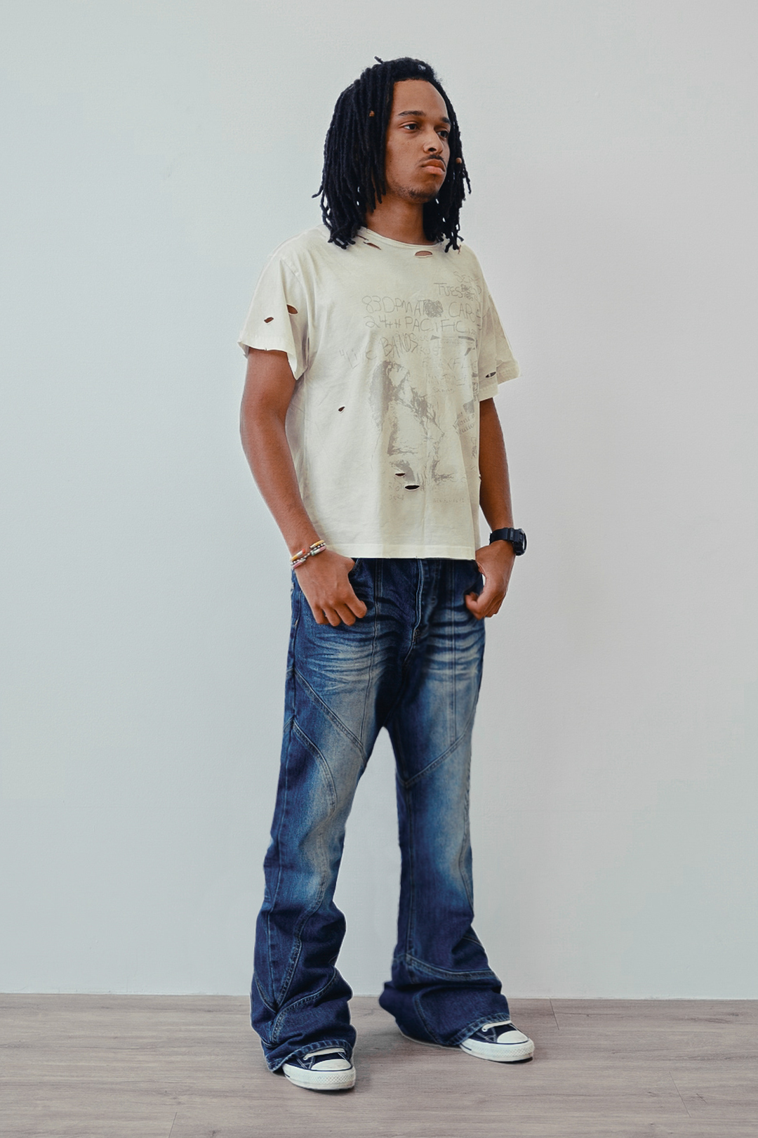 MICK JAGGER FLARES (DARKWASH)