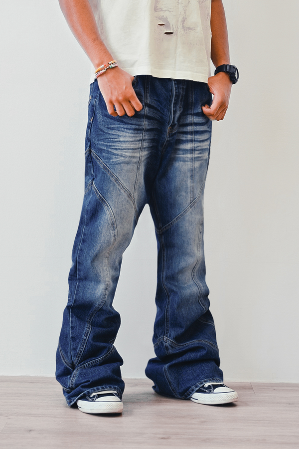 MICK JAGGER FLARES (DARKWASH)