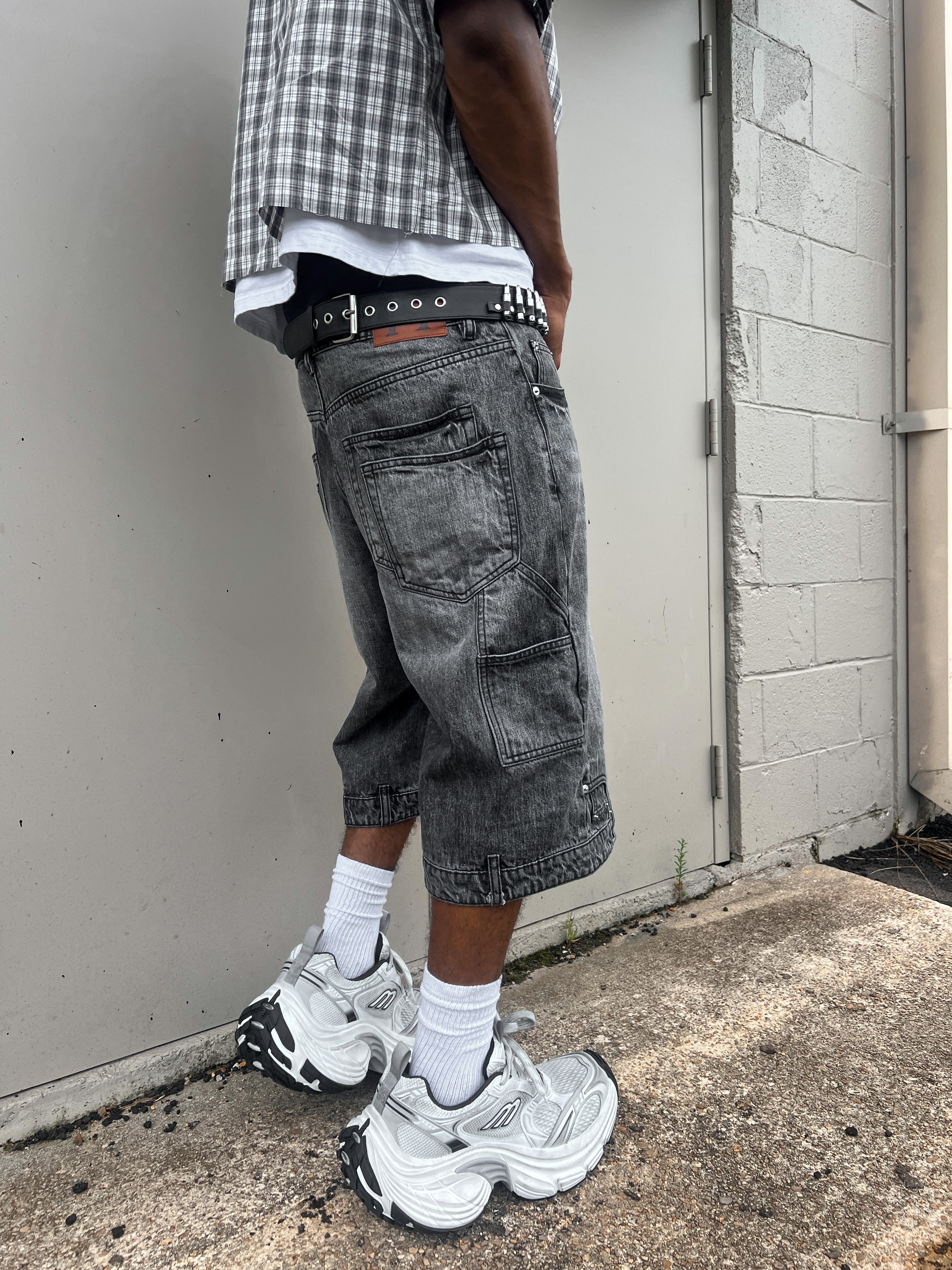 MIRRORED JORTS (BLACK)