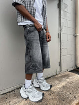 MIRRORED JORTS (BLACK)