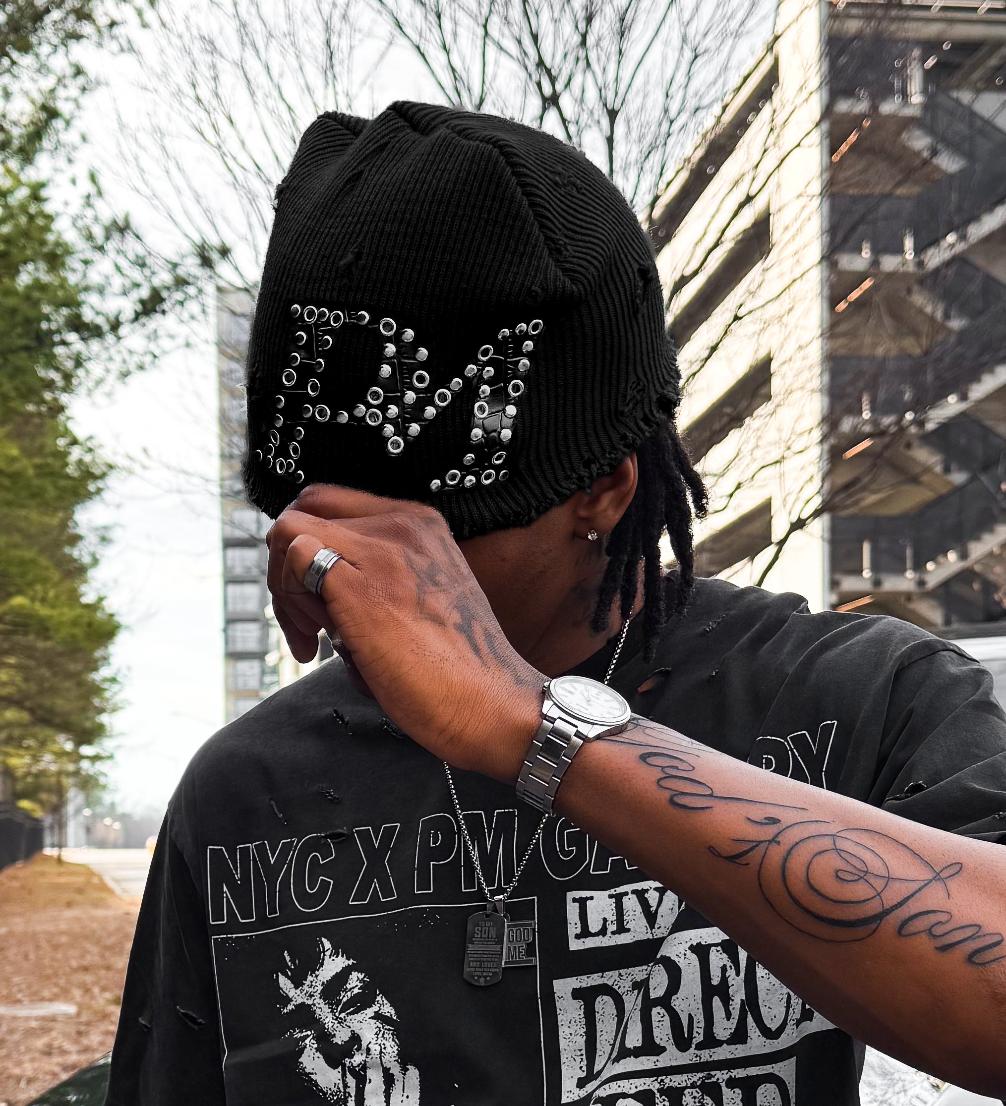 LEATHER HEAD - BLACK