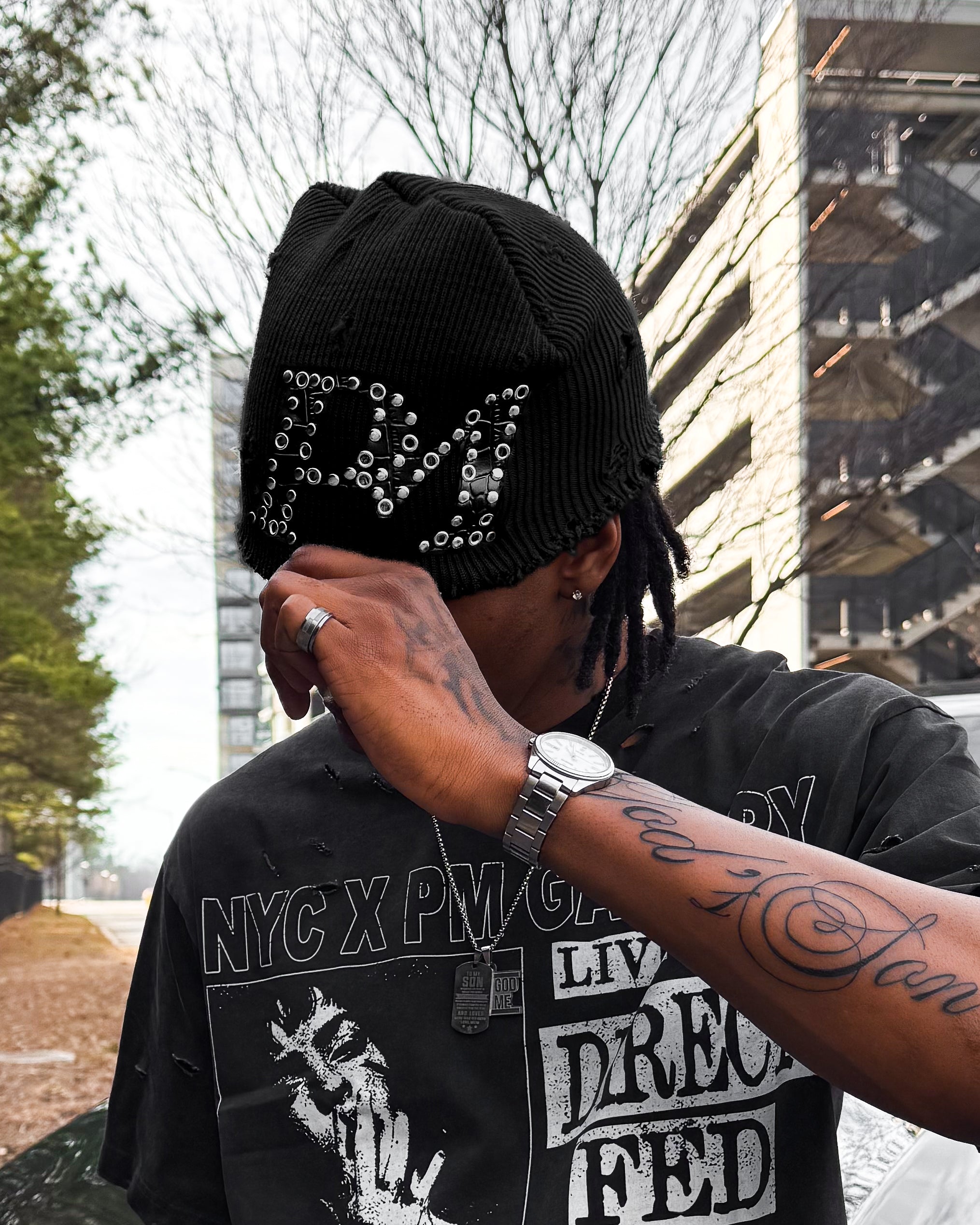 LEATHER HEAD - BLACK