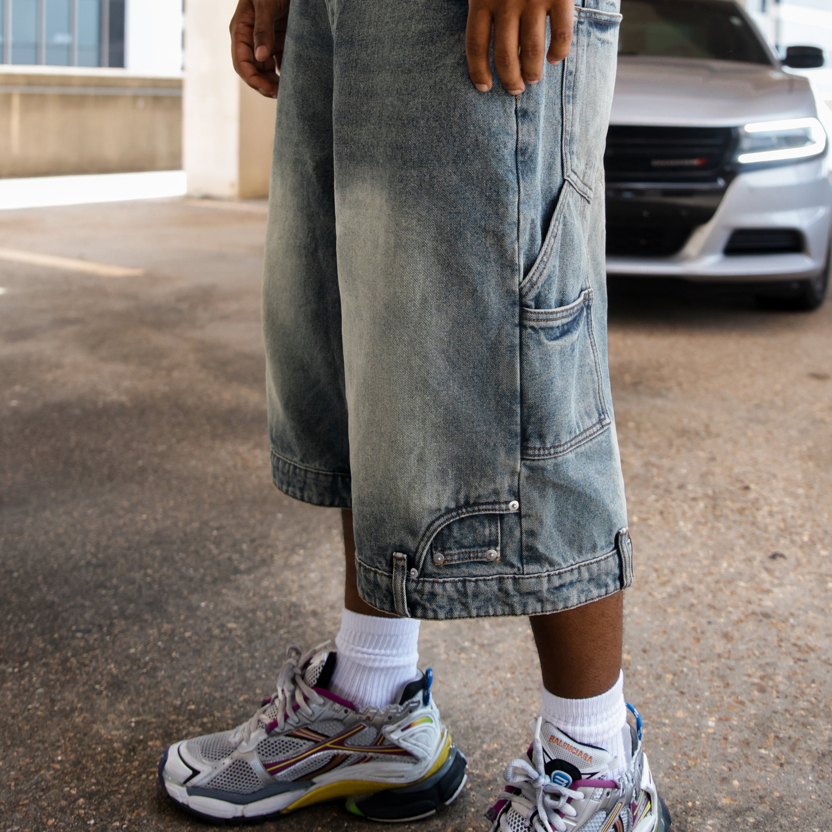 MIRRORED JORTS